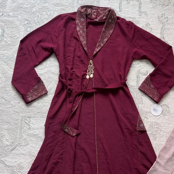 Burgundy Abaya long brand new size XL - Picture 4 of 7